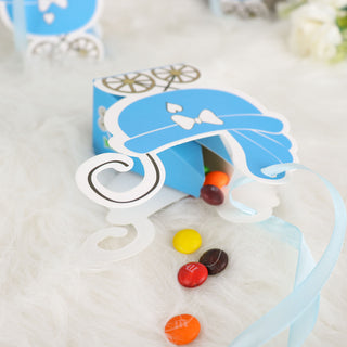 Blue Baby Paper Stroller Candy Boxes
