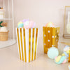 36 Pack | 4inch White / Gold Design Mini Paper Popcorn Boxes