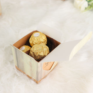 Enhance Your Event Decor with Natural Brown Paper Candy Gift Boxes