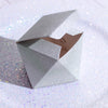 25 Pack | 3x4inch DIY Silver Glittered Geometric Wedding Favor Gift Box#whtbkgd