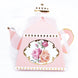 25 Pack | 4Inch Dusty Rose Mini Teapot Favor Boxes, Tea Time Gift Box with Ribbon#whtbkgd