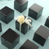 100 Pack | 3inch Easy DIY Black Party Or Shower Favor Candy Gift Boxes