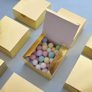 DIY Gold Cake Cupcake Party Favor Gift Boxes