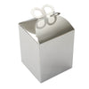 25 Pack | Metallic Silver Butterfly Top Premium Party Favor Boxes