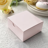 100 Pack | 4inch x 4inch x 2inch Blush/Rose Gold Cake Cupcake Party Favor Gift Boxes