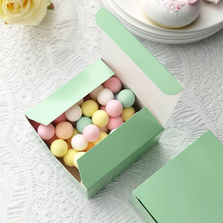 DIY Sage Green Cake Cupcake Party Favor Gift Boxes