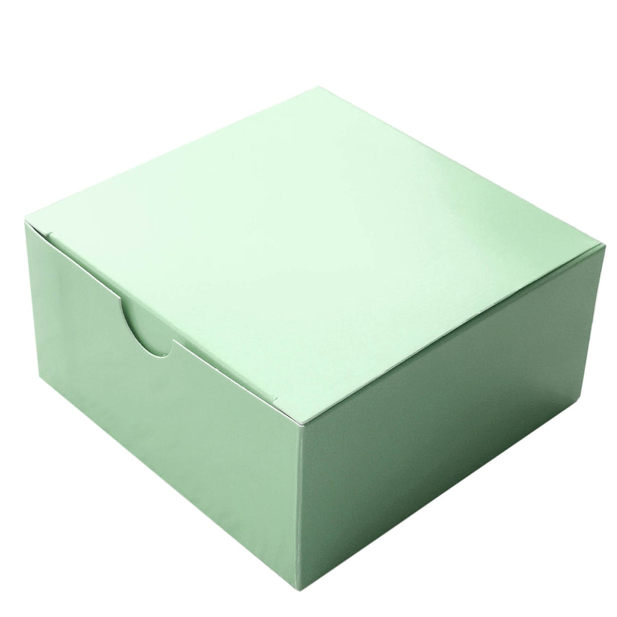 100 Pack | 4inch x 4inch x 2inch Sage Green Cake Cupcake Party Favor Gift Boxes, DIY#whtbkgd