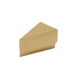 10 Pack | 4inch x 2.5inch Gold Single Slice Triangular Cake Boxes#whtbkgd