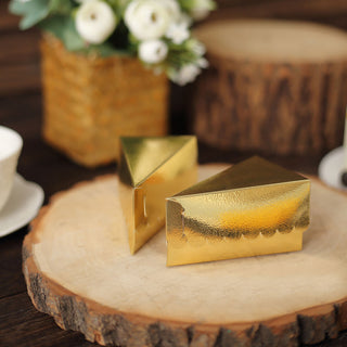 Elegant Gold Single Slice Cake Boxes