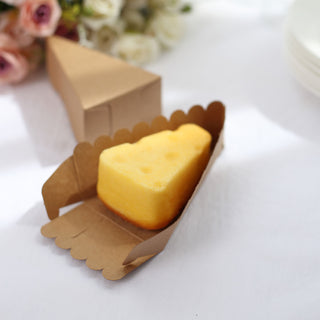 Elevate Your Event Decor with Natural Brown Scalloped Top Cake Boxes