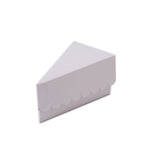 10 Pack | 4inch x 2.5inch White Single Slice Triangular Cake Boxes with Scalloped Top#whtbkgd