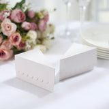 10 Pack | 4inch x 2.5inch White Single Slice Triangular Cake Boxes with Scalloped Top