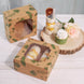 12 Pack | 6inch x 6inch x 3inch Tropical Leaf Cardboard Bakery Cake Pie Cupcake Box