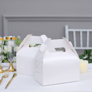 Classic White Candy Gift Tote Gable Boxes - Perfect for Any Event
