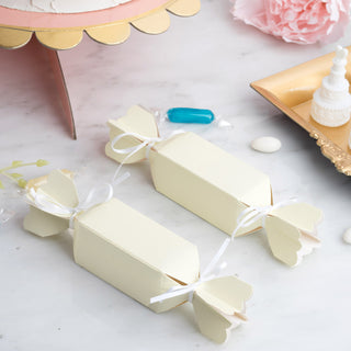 Ivory Candy Shape Gift Boxes - Add a Touch of Elegance to Your Party Favors