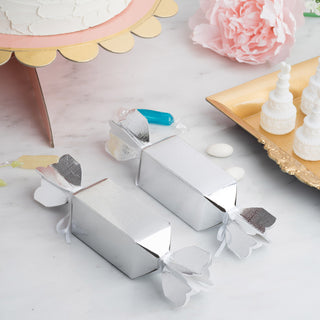 Silver Candy Shape Gift Boxes for Stunning Party Favors