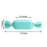 25 Pack | Turquoise Candy Shape W/Satin Ribbon Party Favor Gift Boxes - Clearance SALE