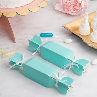 Turquoise Candy Shape Party Favor Gift Boxes - Add a Splash of Color to Your Event