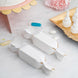 25 Pack | White Candy Shape W/Satin Ribbon Party Favor Gift Boxes - Clearance SALE