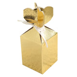 25 Pack | Gold Floral Top Satin Ribbon Party Favor Candy Gift Boxes#whtbkgd