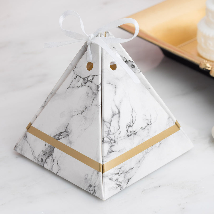 Event Decor Favor Boxes in Stunning Marble Design