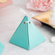 25 Pack | Turquoise Pyramid Shape Wedding Party Favor Candy Gift Boxes