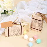 24 Pack | Vintage Airplane Suitcase Wedding Party Favor Candy Gift Box