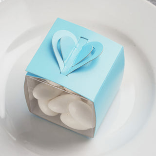 Light Blue DIY Wraps for Clear Party Favor Candy Gift Boxes