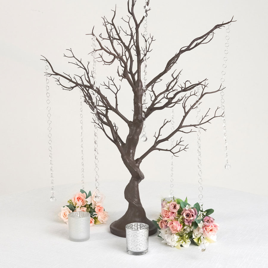 34inch Natural Manzanita Centerpiece Tree + 8 Acrylic Bead Chains