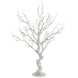 34" Metallic Silver Manzanita Centerpiece Tree + 8 Acrylic Bead Chains#whtbkgd