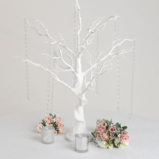 Stunning 34" White Manzanita Centerpiece Tree for Spectacular Event Décor