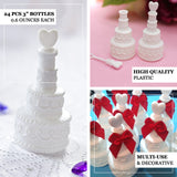 24 Pack | 3inch White Cake Heart Top Bubbles Bridal Wedding Shower Favors