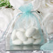 10 Pack | 3inch Baby Blue Organza Drawstring Wedding Party Favor Gift Bag