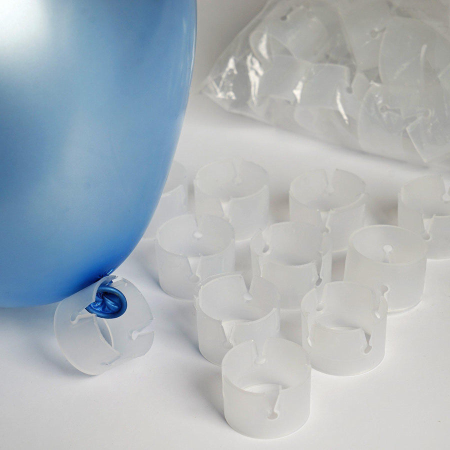 50 Pcs | 1.25inch Balloon Arch Attachment Clips, 4 PT Clear Plastic Clips