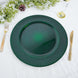 6 Pack 13inch Beaded Hunter Emerald Green Acrylic Charger Plate, Plastic Round Dinner Charger Event