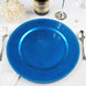 6 Pack 13inch Beaded Royal Blue Acrylic Charger Plate, Plastic Round Dinner Charger Event