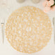 6 Pack | 15inch Beige Paper Fiber Woven Placemats, Round Table Mats