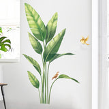 Bird of Paradise Tropical Plant Wall Decal, Peel & Stick Removable Stickers