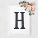 8 inch Black Decorative Rhinestone Alphabet Letter Stickers DIY Crafts - H