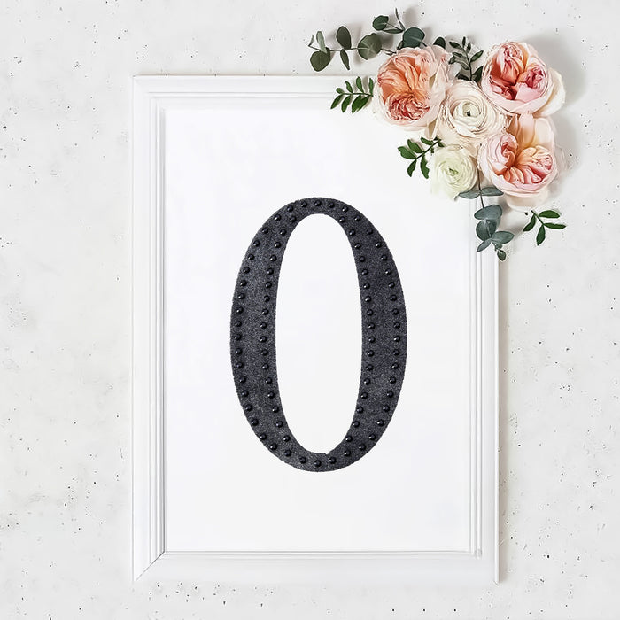8 inch Black Decorative Rhinestone Alphabet Letter Stickers DIY Crafts - O