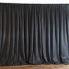 20ftx10ft Black Dual Layered Chiffon Polyester Room Divider, Backdrop Curtain