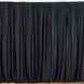 2 Pack Black Scuba Polyester Curtain Panel Inherently Flame Resistant Backdrops Wrinkle Free#whtbkgd