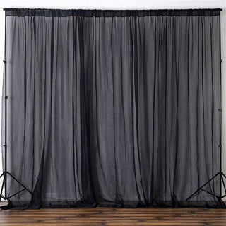 Create a Stunning Atmosphere with Black Flame Resistant Sheer Curtain Panels