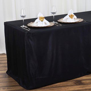 Enhance Your Event Decor with a Black Fitted Table Cover