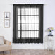 2 Pack | Black Organza Grommet Sheer Curtains Panels - 52x84inch