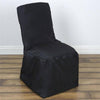Black Polyester Square Top Banquet Chair Cover, Reusable Chair Cover#whtbkgd
