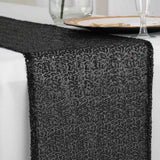 12"x108" Black Sequin Table Runners#whtbkgd