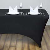 4 Ft Rectangular Spandex Table Cover - Black