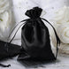 12 Pack 4x6inch Black Satin Wedding Party Favor Bags, Drawstring Pouch Gift Bags