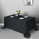 90"x132" Black Polyester Rectangular Tablecloth